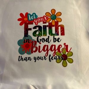 White pillowcase with sublimation iron on